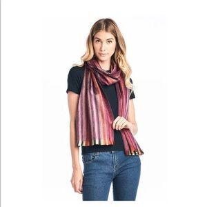 Winterbourne Alpaca HANDMADE Oblong Fringe Stripe SCARF UNISEX